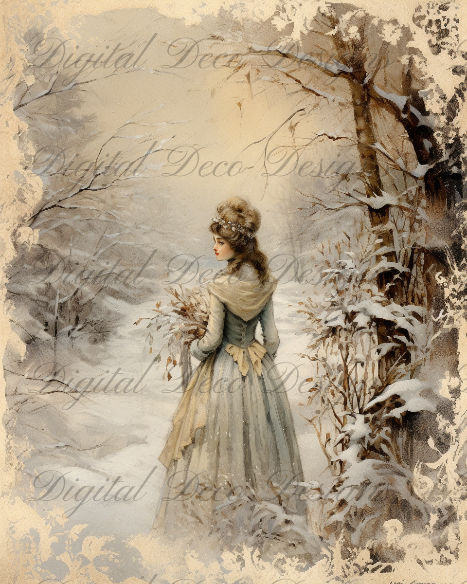 Ladies of Winter L084-Digital Deco Designs