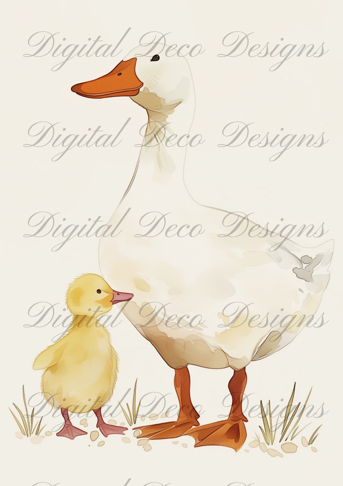 Mama Duck Baby Duck M084-Digital Deco Designs