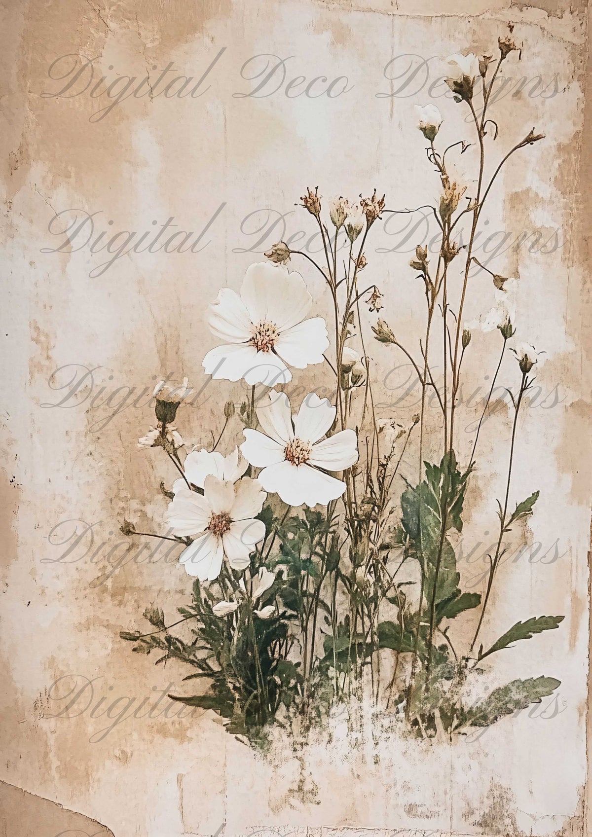 Muted Wildflowers L0093-Digital Deco Designs