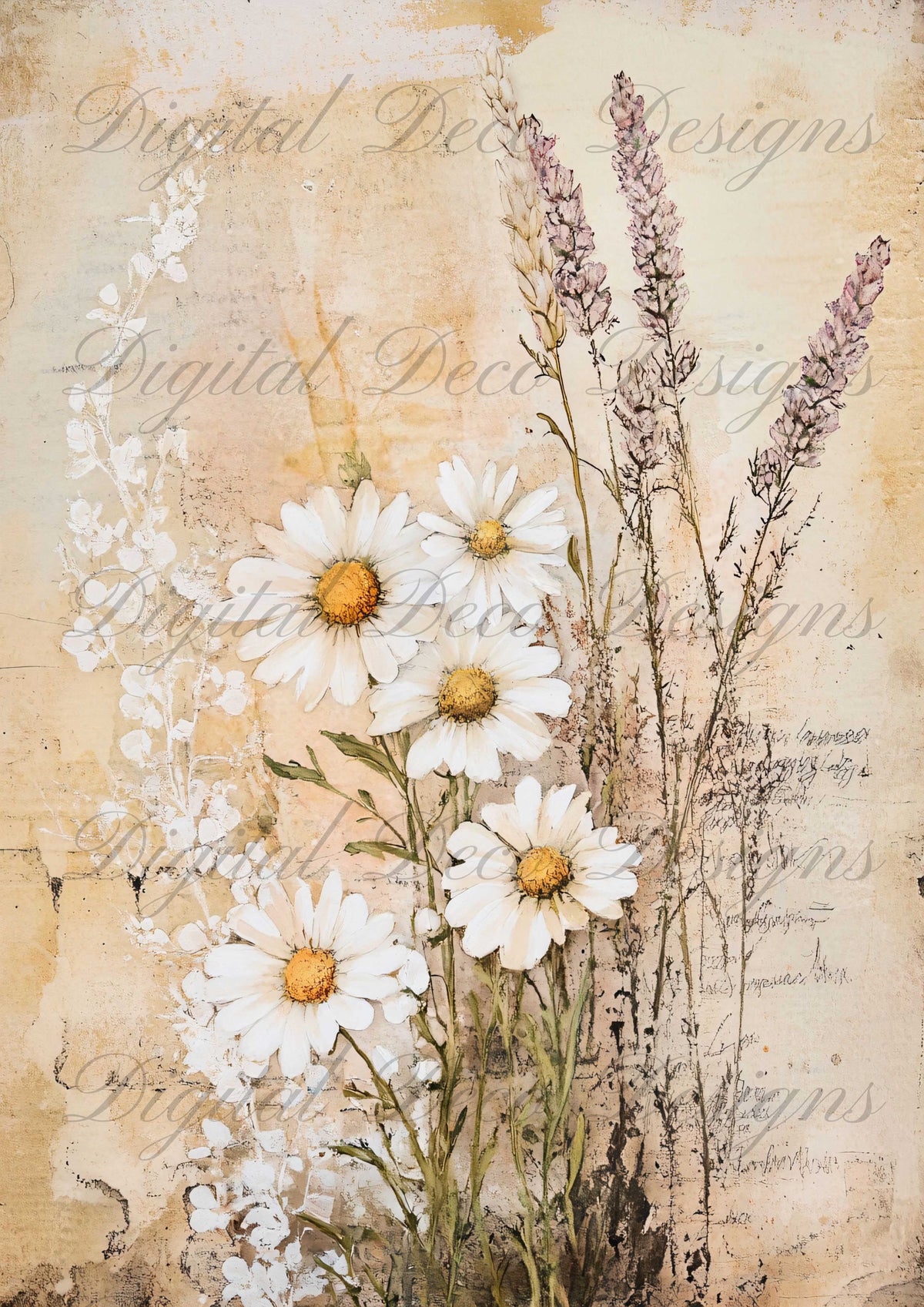 Muted Wildflowers L0095-Digital Deco Designs
