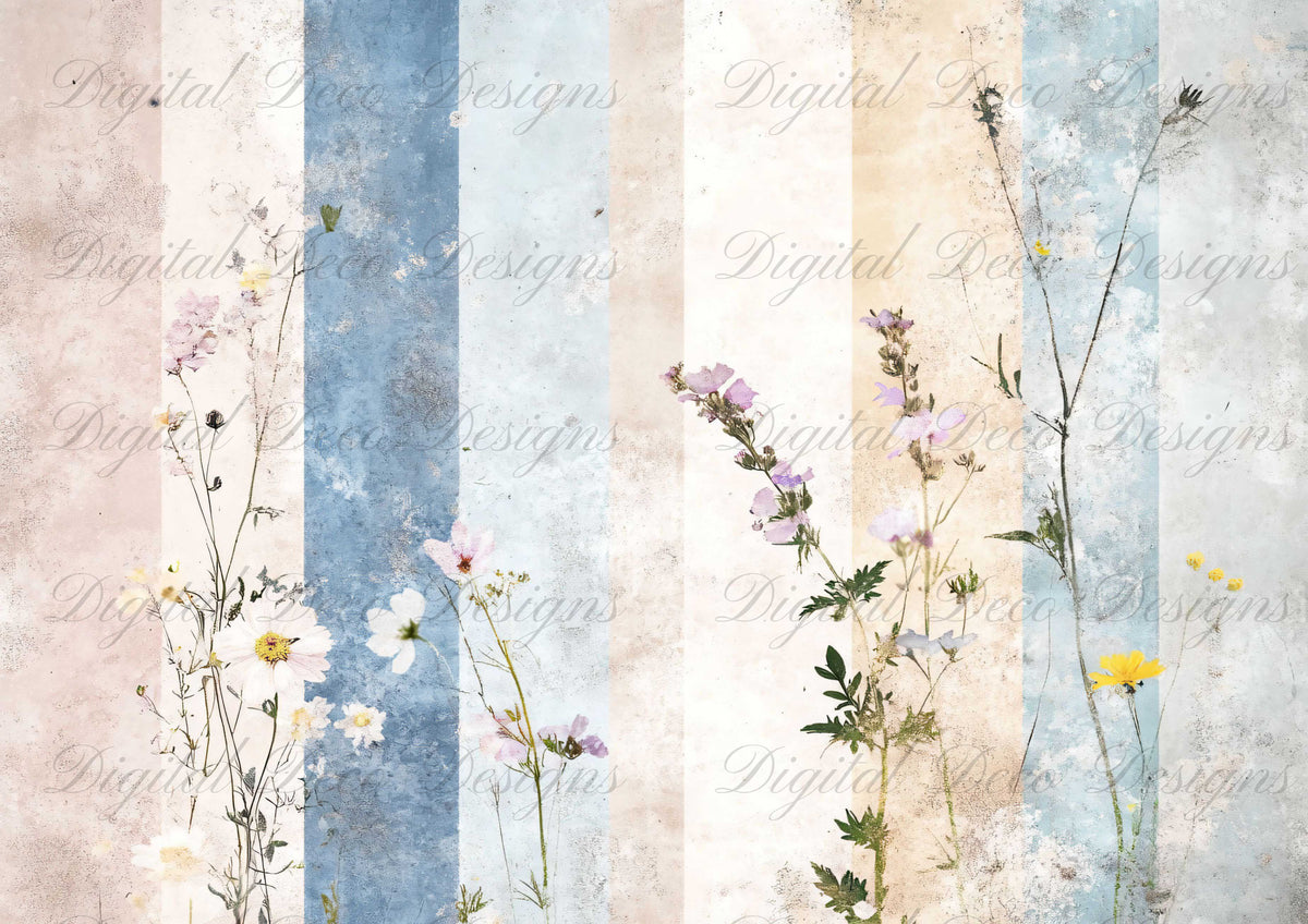 Muted Wildflowers L097-Digital Deco Designs