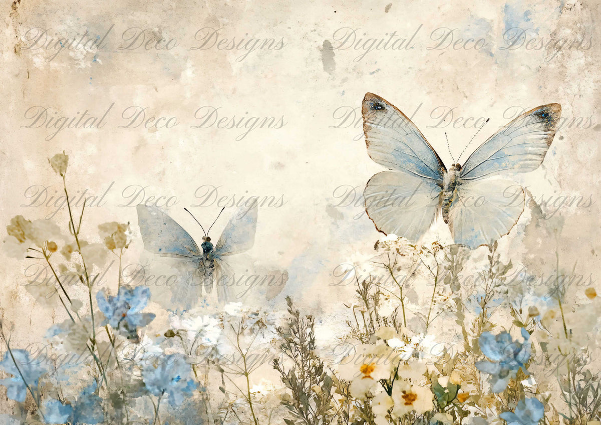 Muted Wildflowers M001-Digital Deco Designs