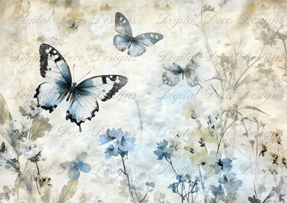 Muted Wildflowers M002-Digital Deco Designs