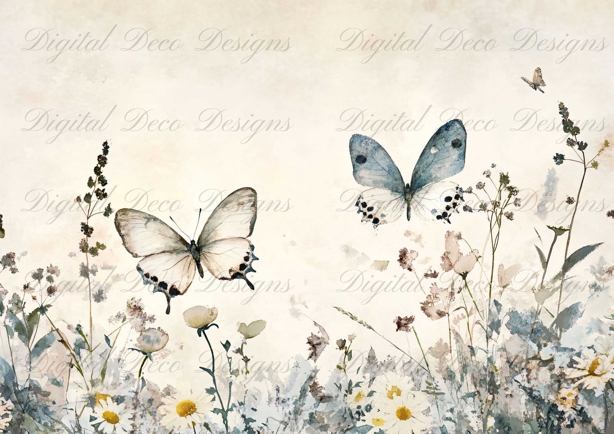 Muted Wildflowers M003-Digital Deco Designs