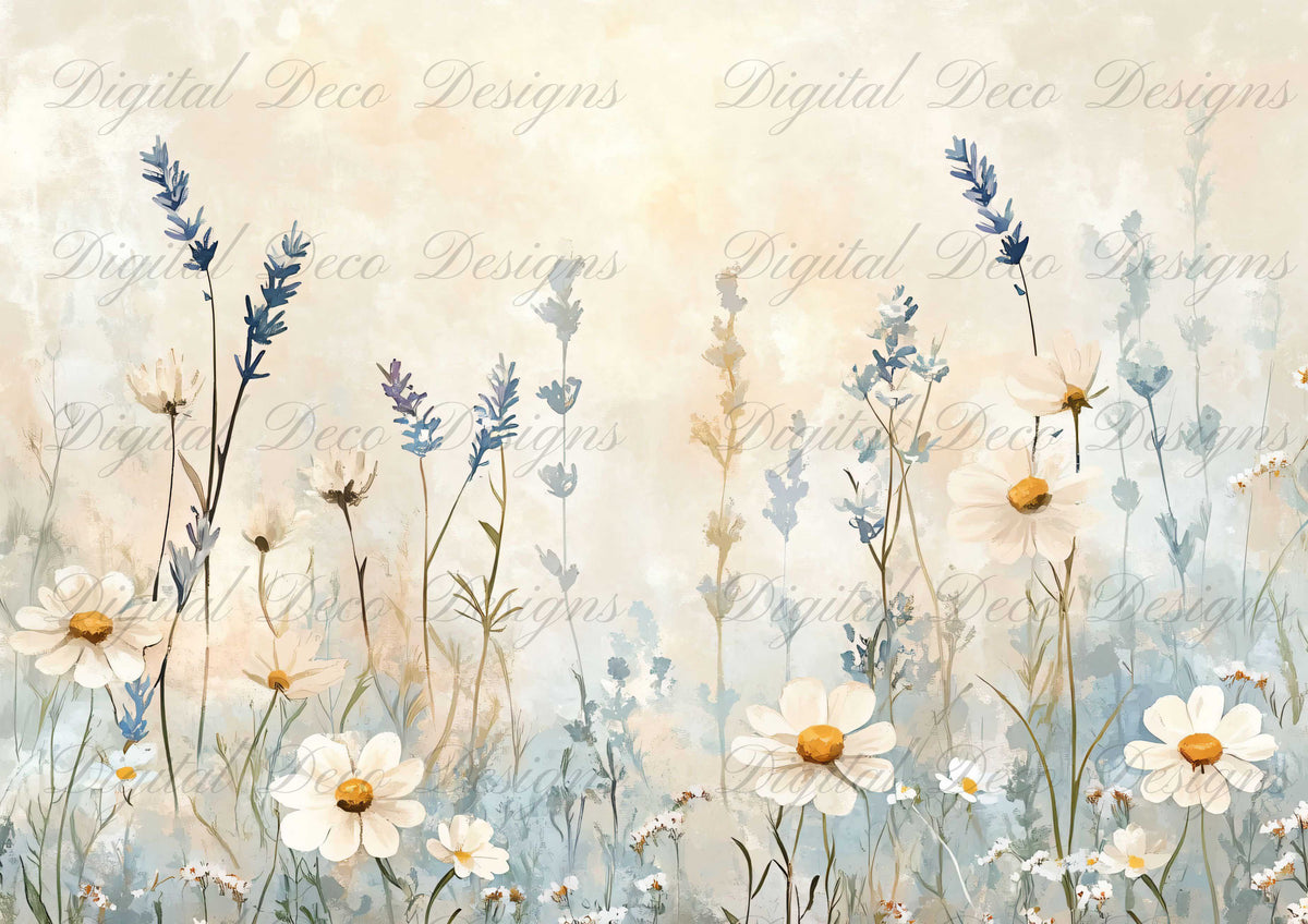 Muted Wildflowers M005-Digital Deco Designs