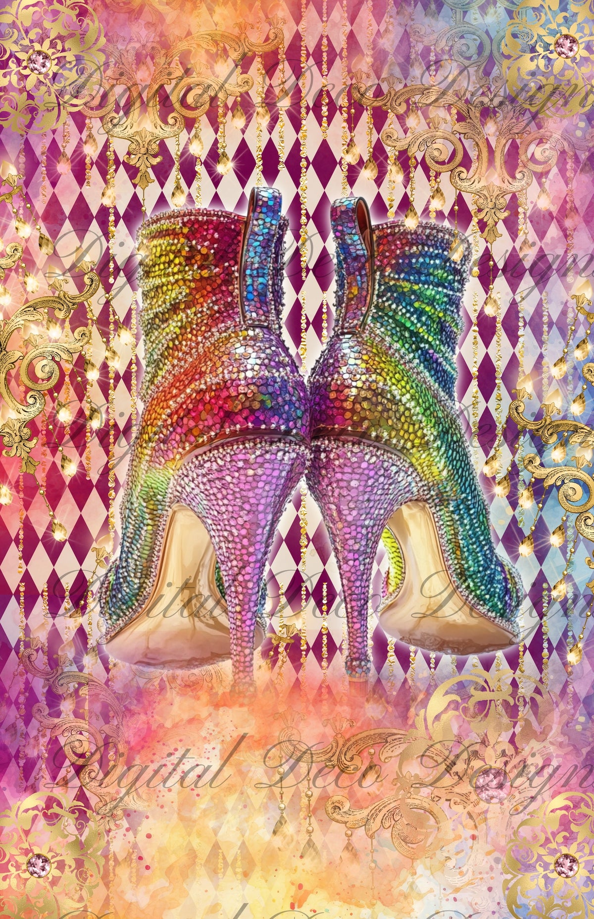 Pride Heels N060-Decoupage Paper