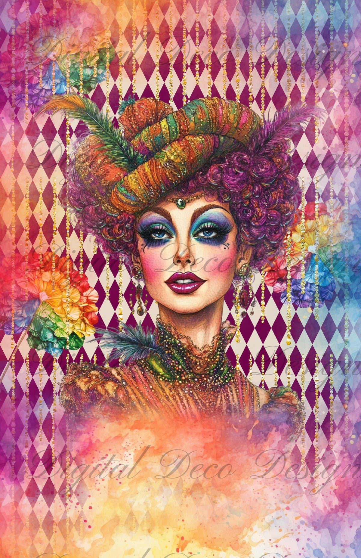 Pride Purple Glitz N062-Decoupage Paper