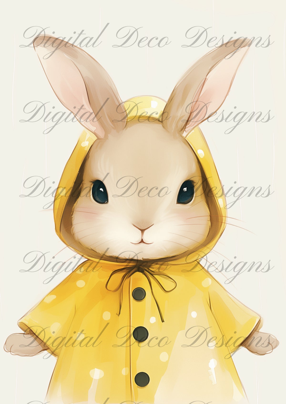 Raincoat Bunny M083-Digital Deco Designs