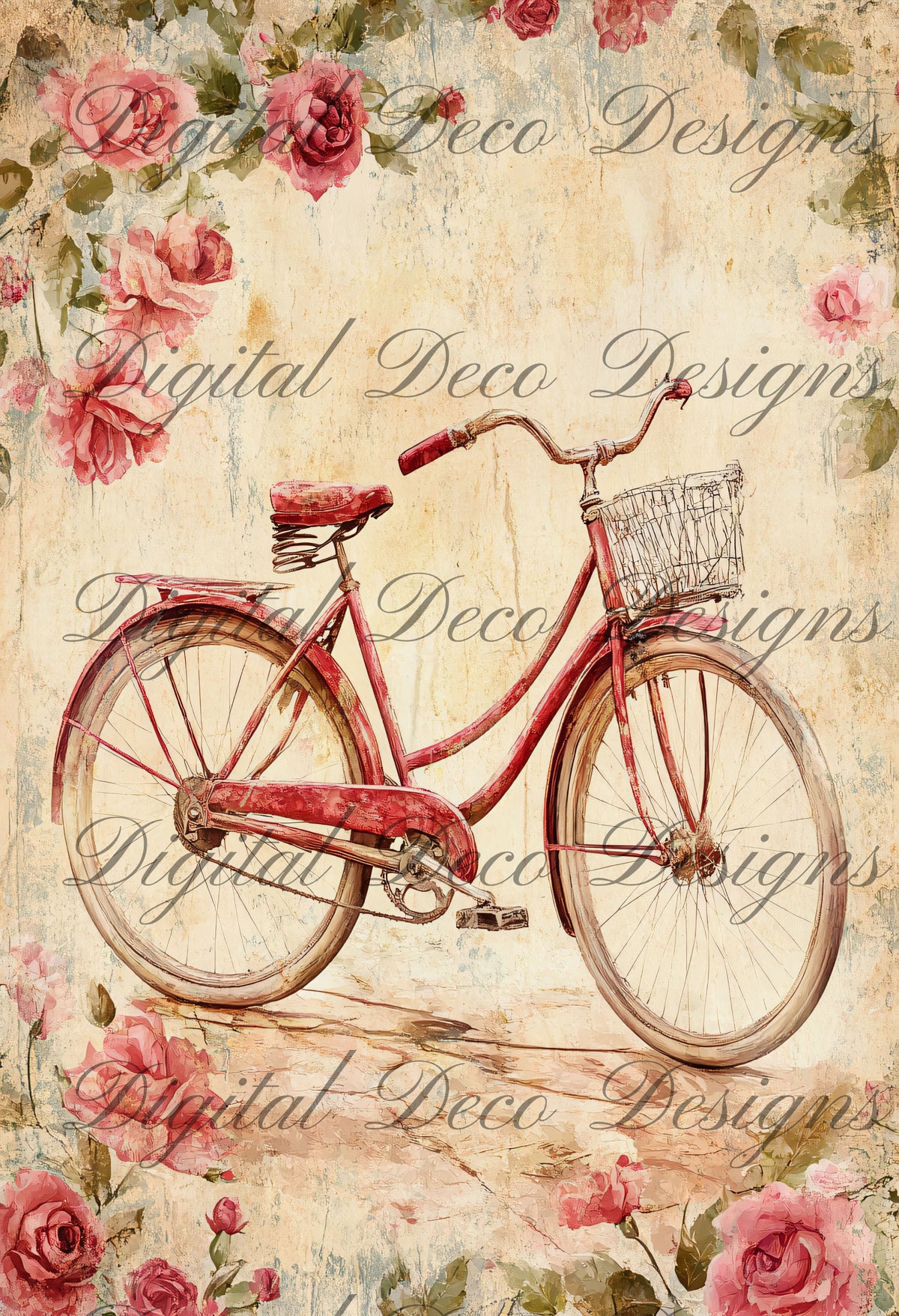 Shabby Chic Roses L056-Digital Deco Designs