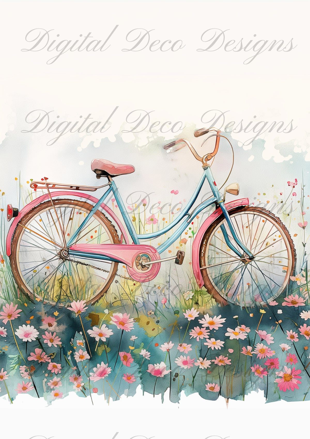 Spring Day Out Bicycle M100-Digital Deco Designs