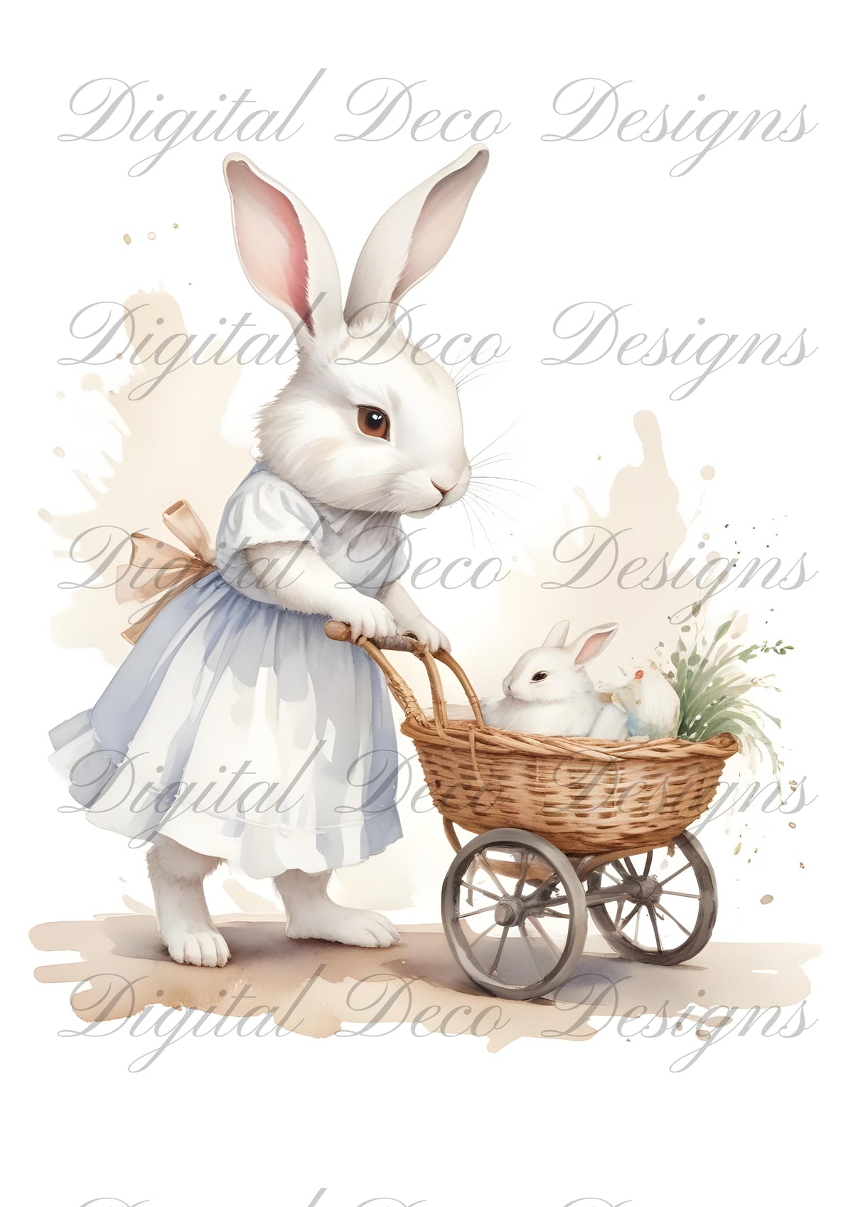 Spring Nursery Rabbit N012-Digital Deco Designs
