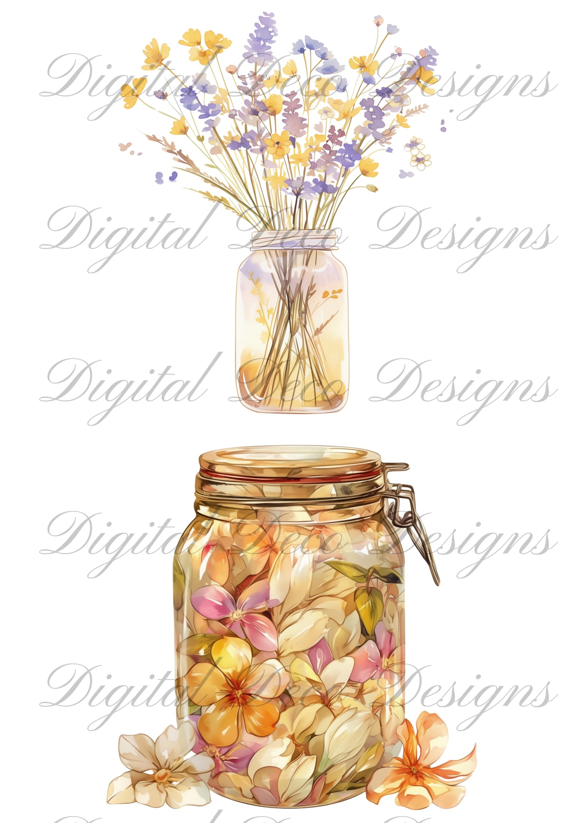 Spring Planter Ephemera Combo M050-Digital Deco Designs