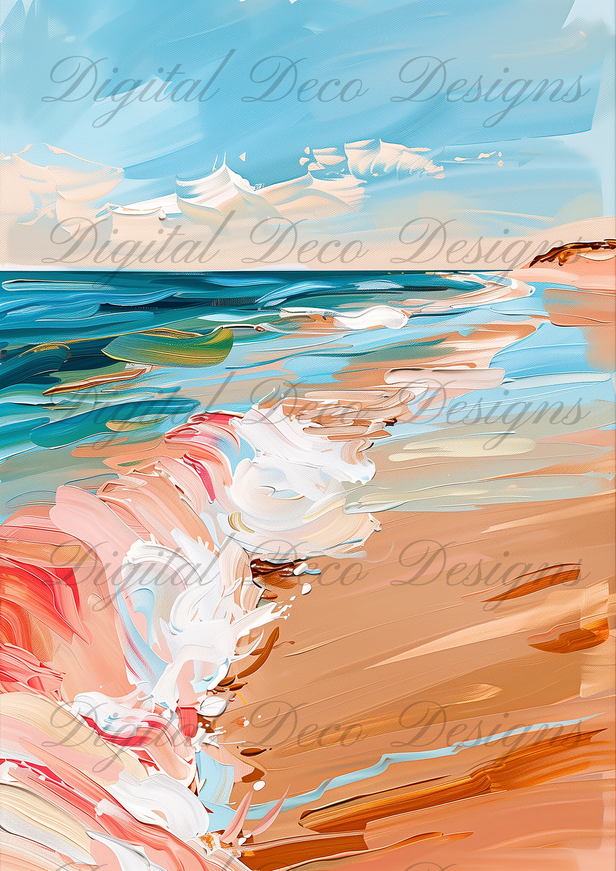 Summers to Remember Beach 2 N080-Decoupage Paper