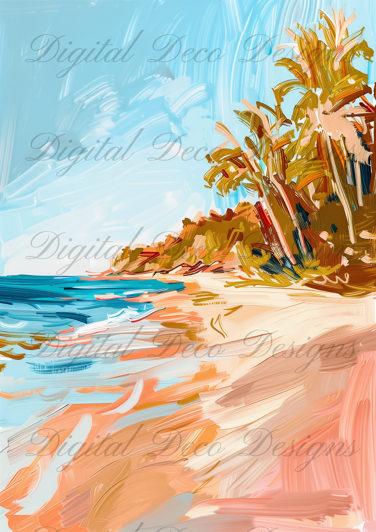 Summers to Remember Beach N079-Decoupage Paper