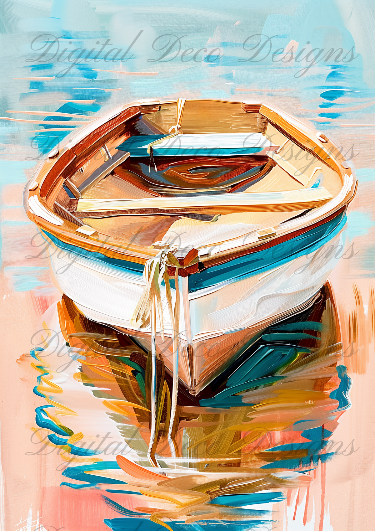 Summers to Remember Boat 1 N082-Decoupage Paper