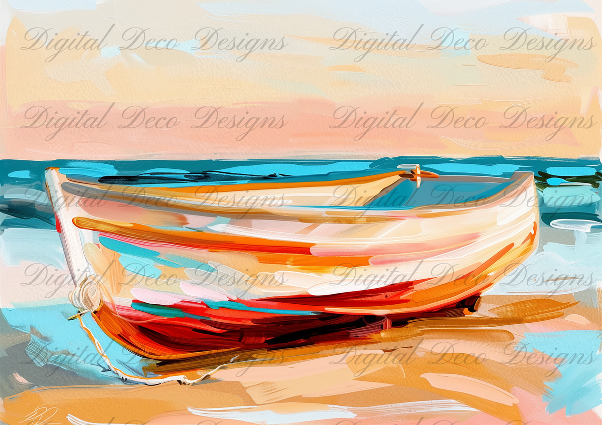 Summers to Remember Boat 2 N075-Decoupage Paper