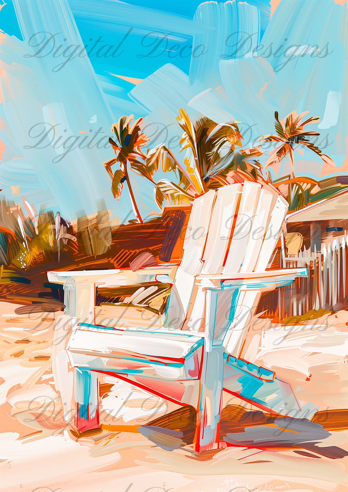 Summers to Remember Chair N076-Decoupage Paper