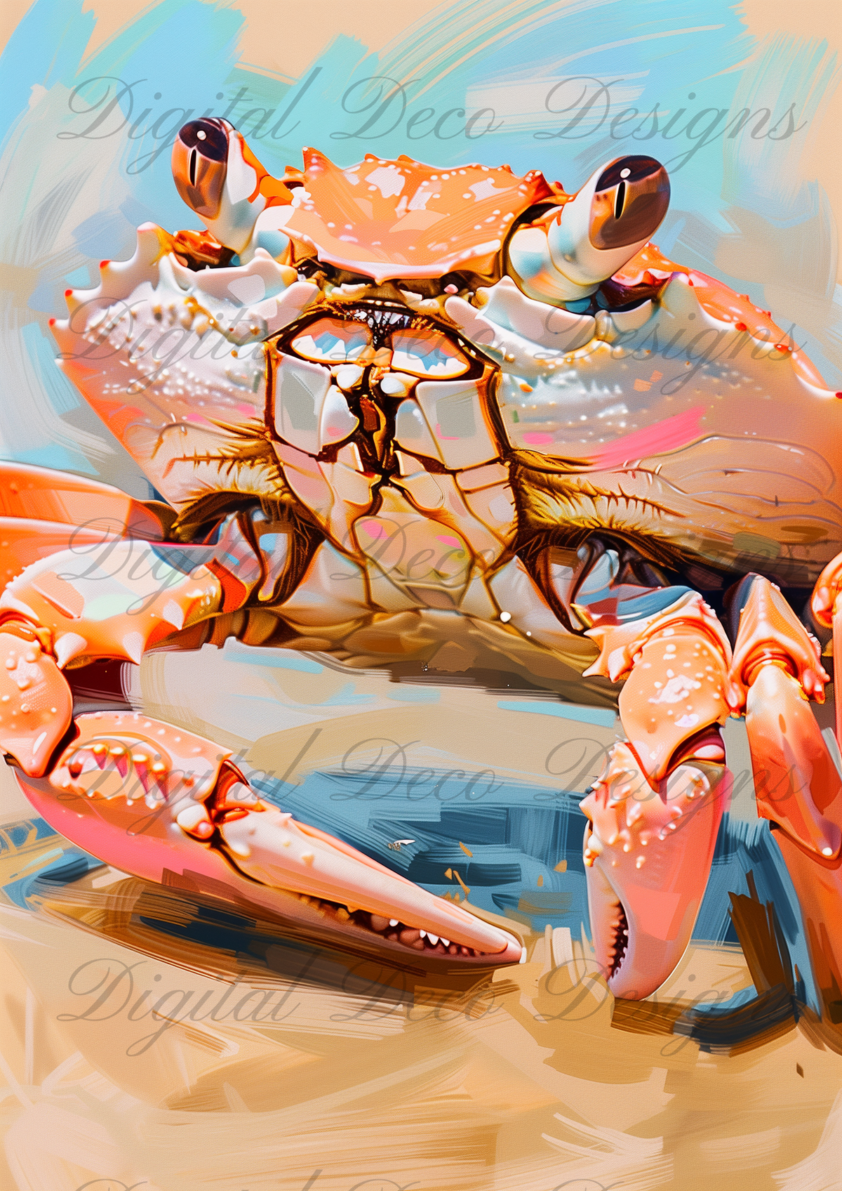 Summers to Remember Crab N087-Decoupage Paper