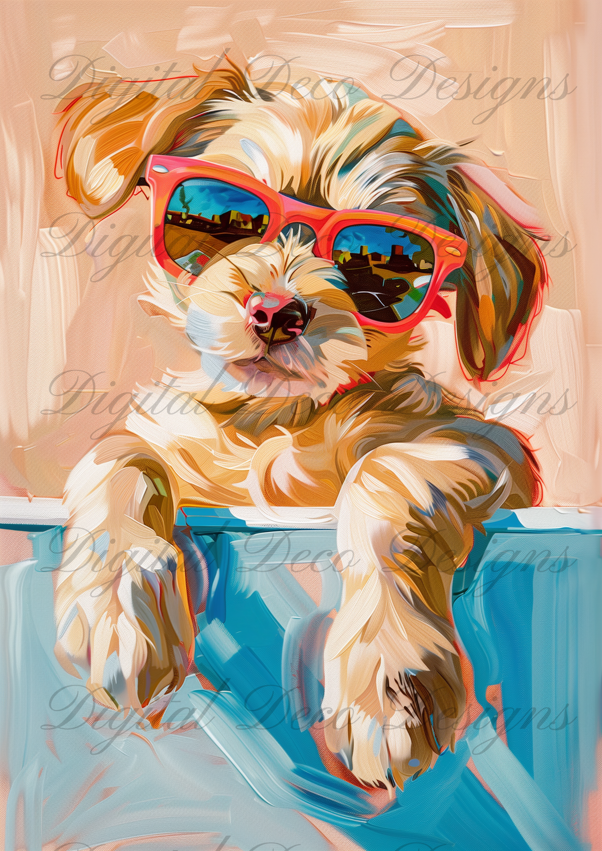 Summers to Remember Dog 5 N093-Decoupage Paper