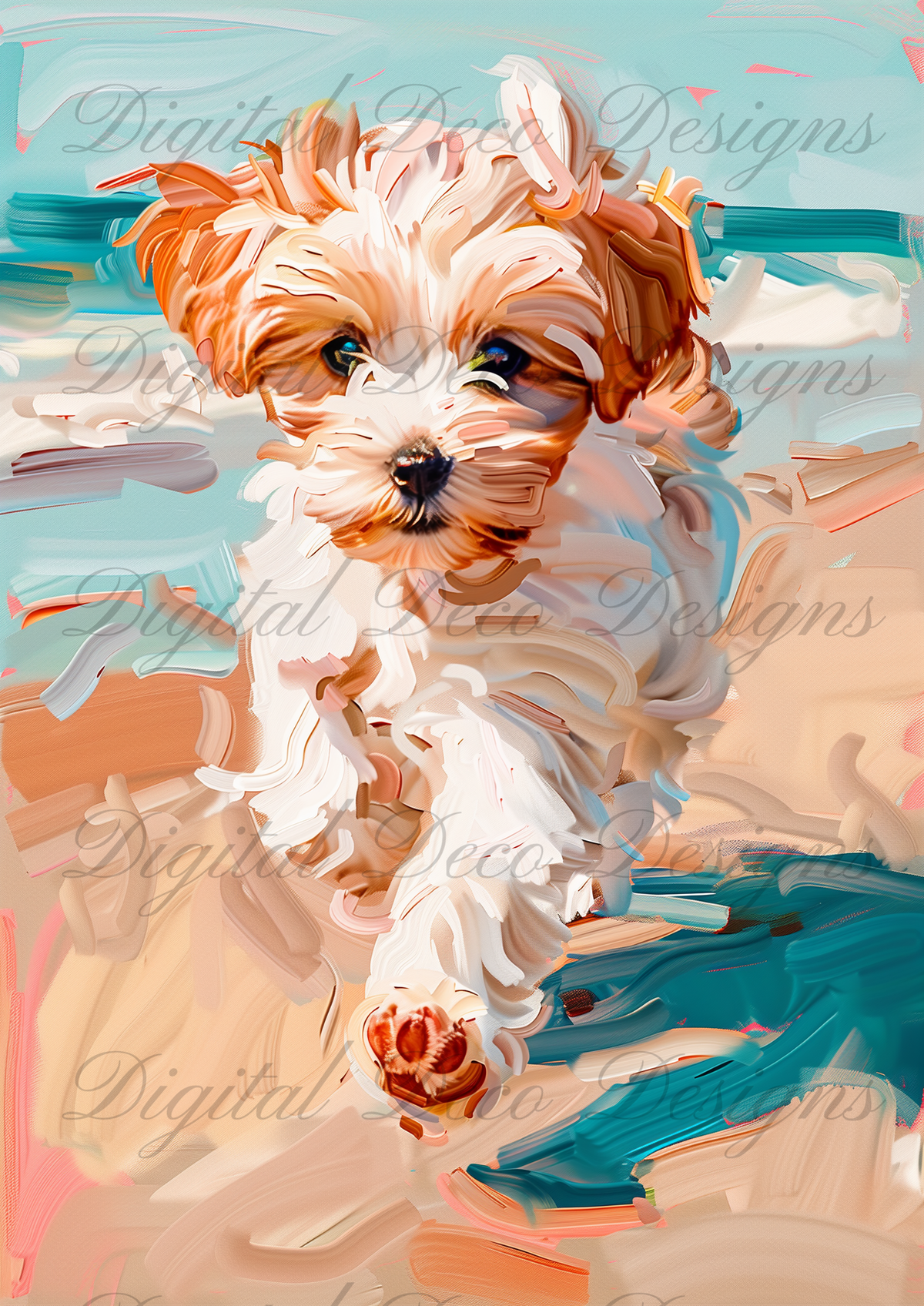 Summers to Remember Dog 8 N096-Decoupage Paper