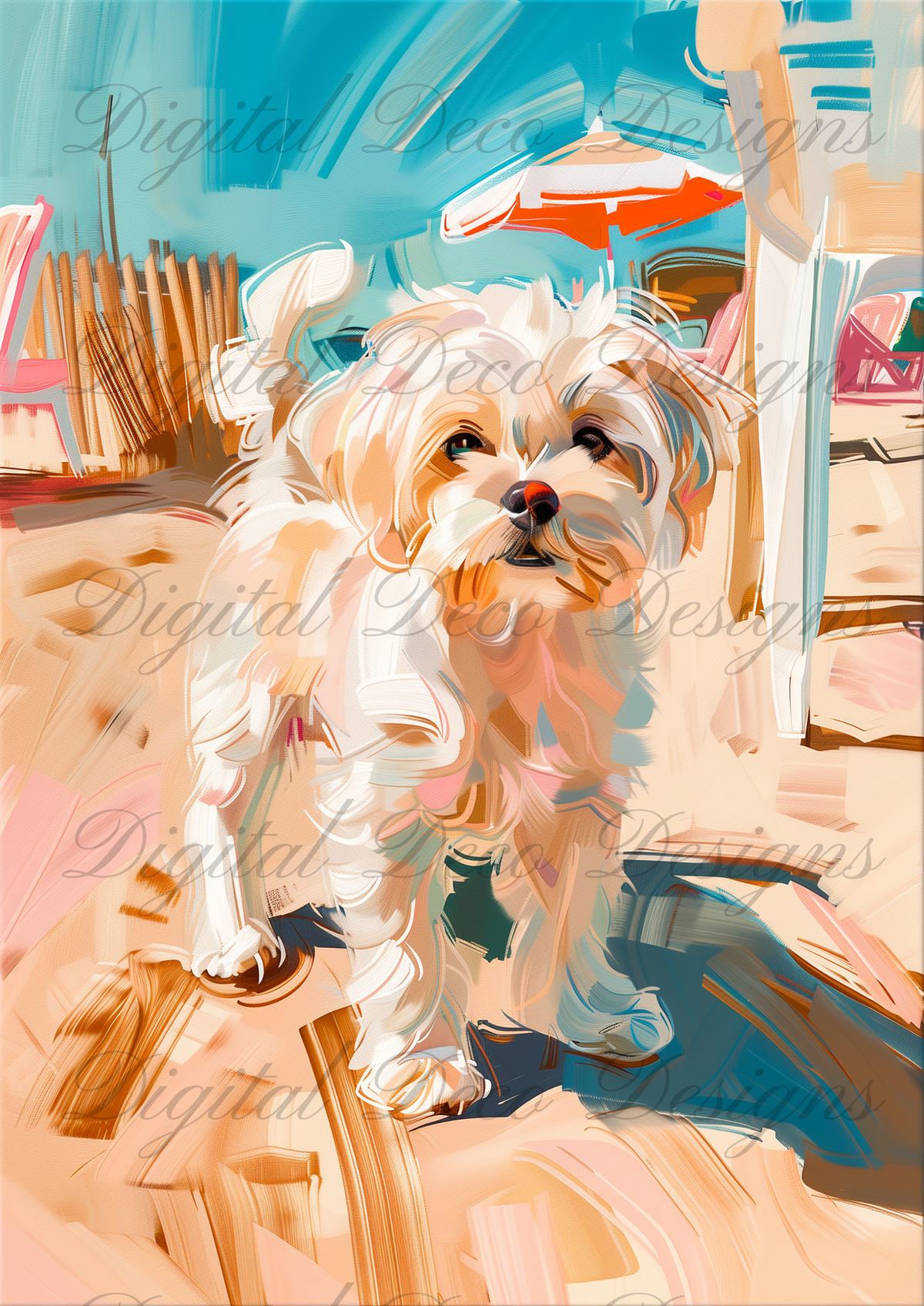 Sun, Sand, Shore: Summers To Remember (Dog Bundle 1) Z075-Decoupage Paper