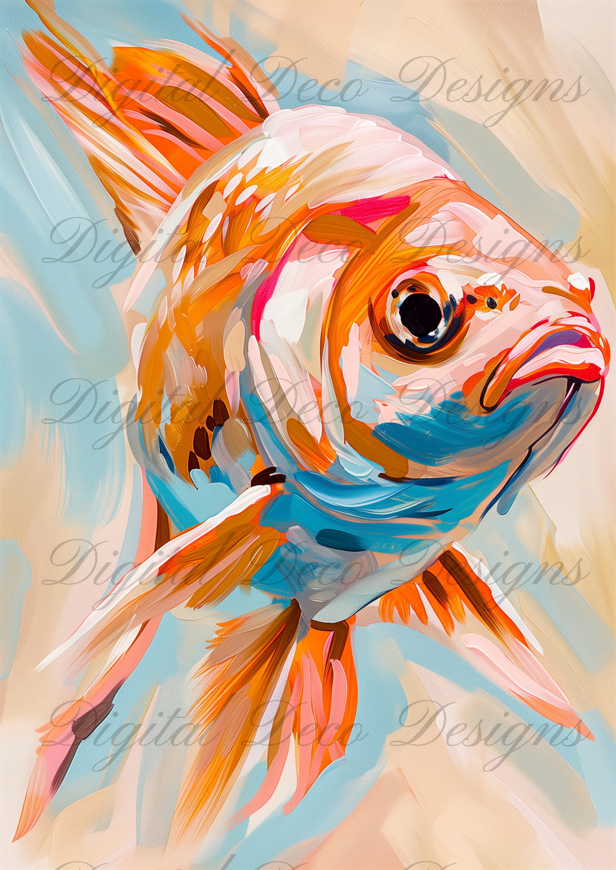 Summers to Remember Fish N069-Decoupage Paper