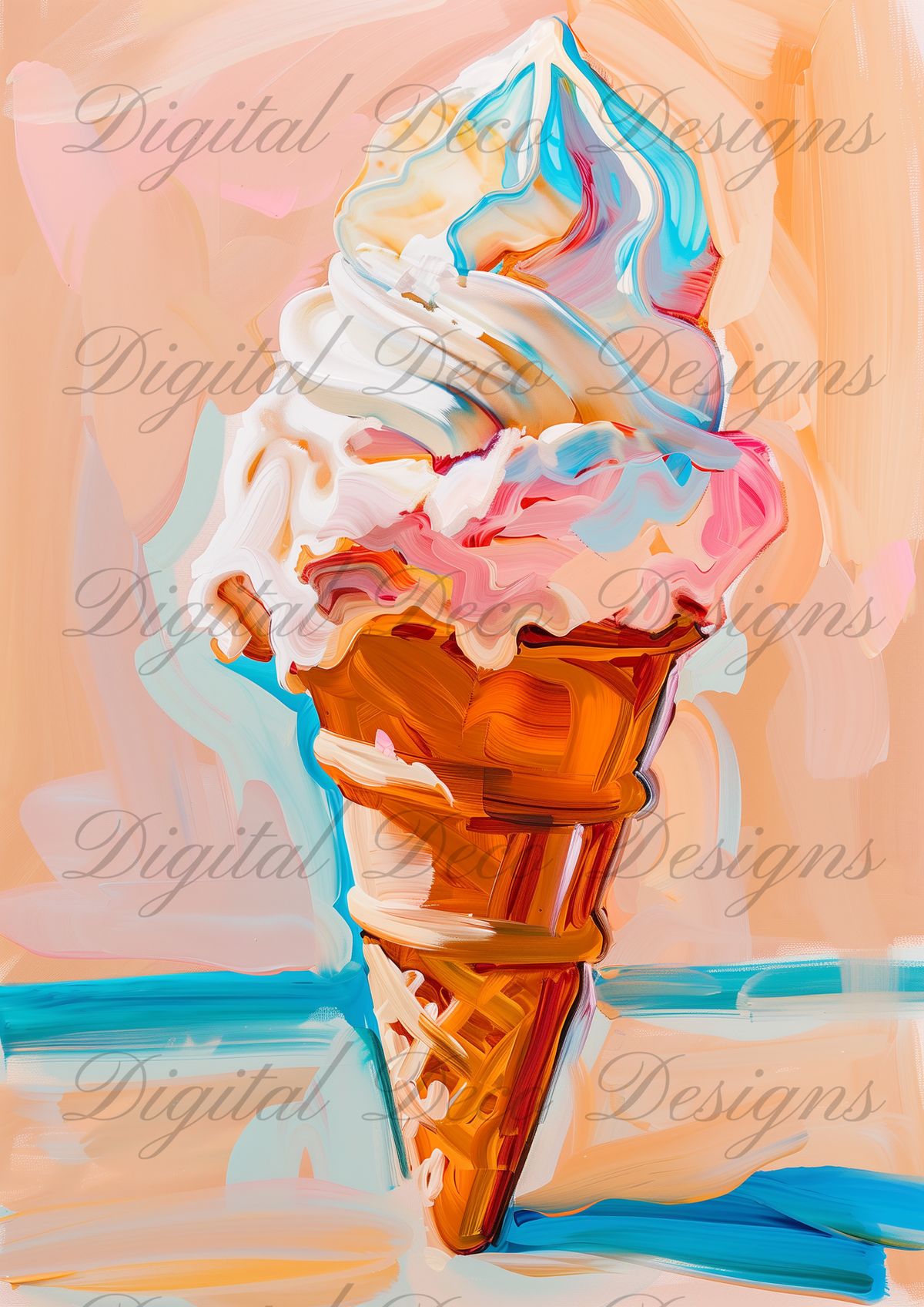 Summers to Remember Ice Cream N067-Decoupage Paper