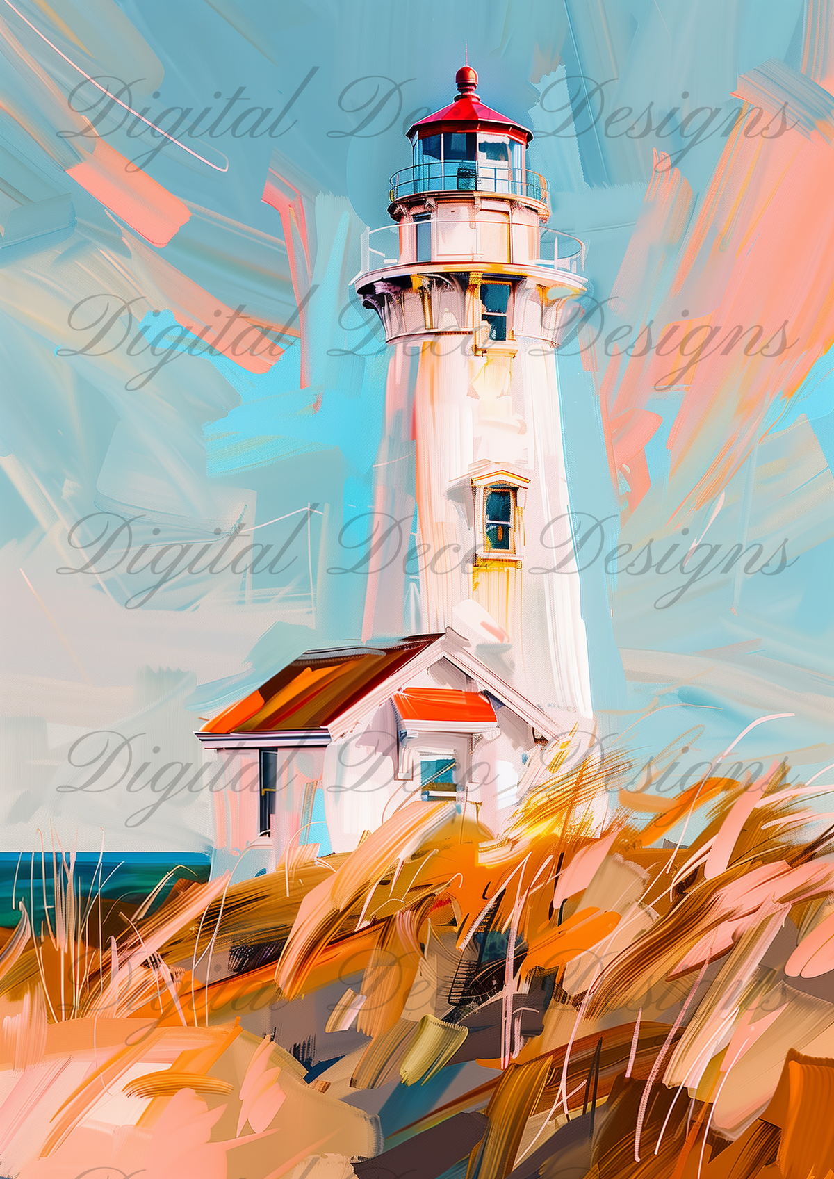 Summers to Remember Lighthouse N078-Decoupage Paper