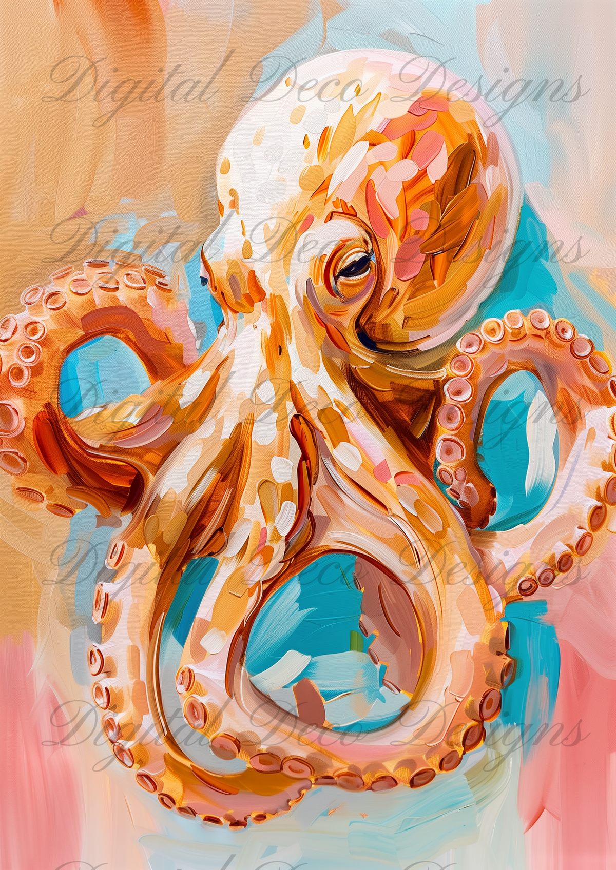 Summers to Remember Octopus N070-Decoupage Paper