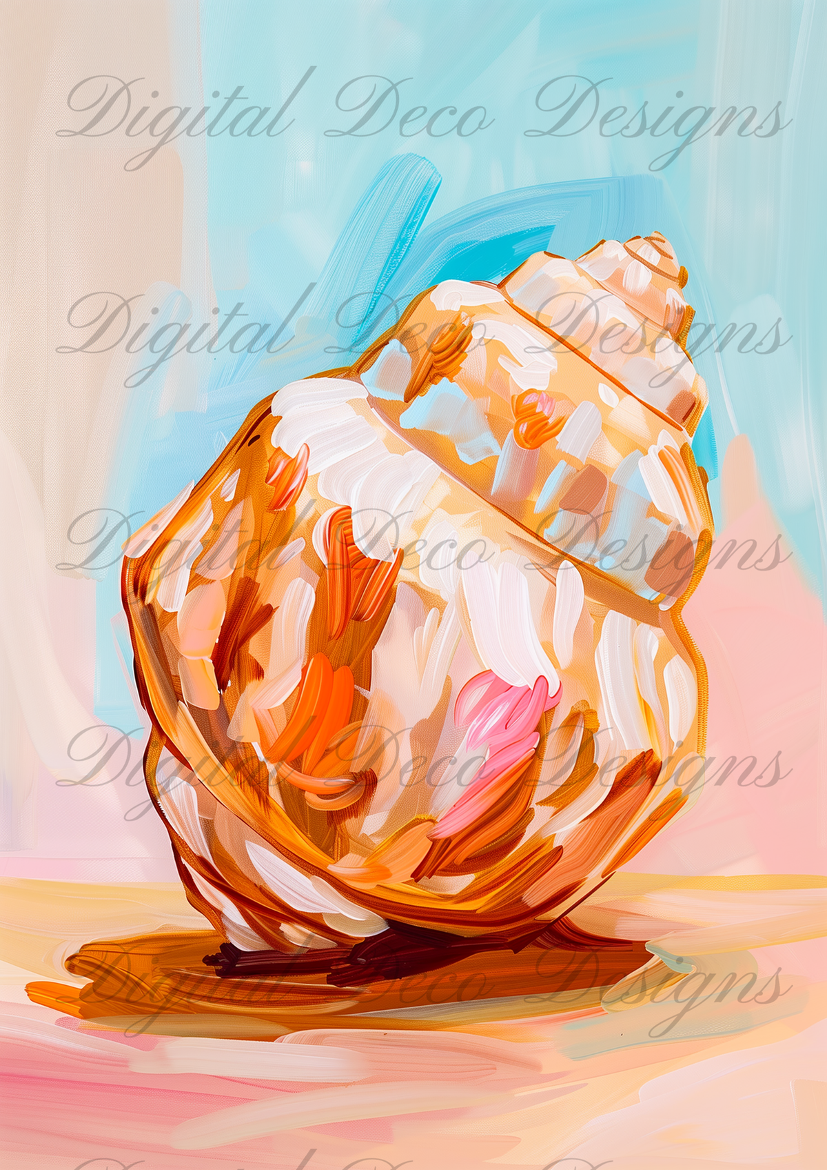 Summers to Remember Seashell N088-Decoupage Paper