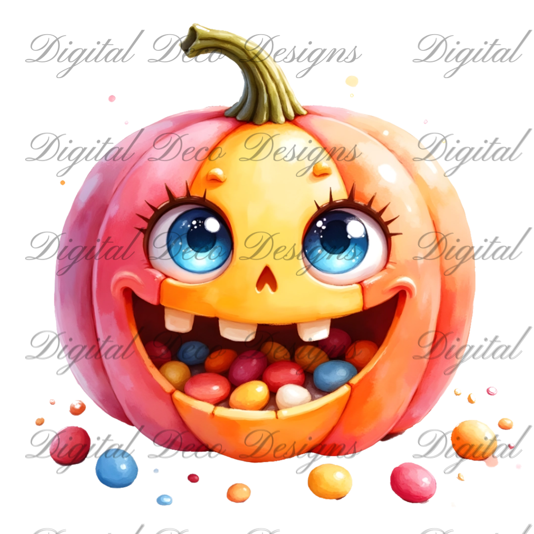 Summerween Clip Art Bundle (Digital Download Only)-Decoupage Paper