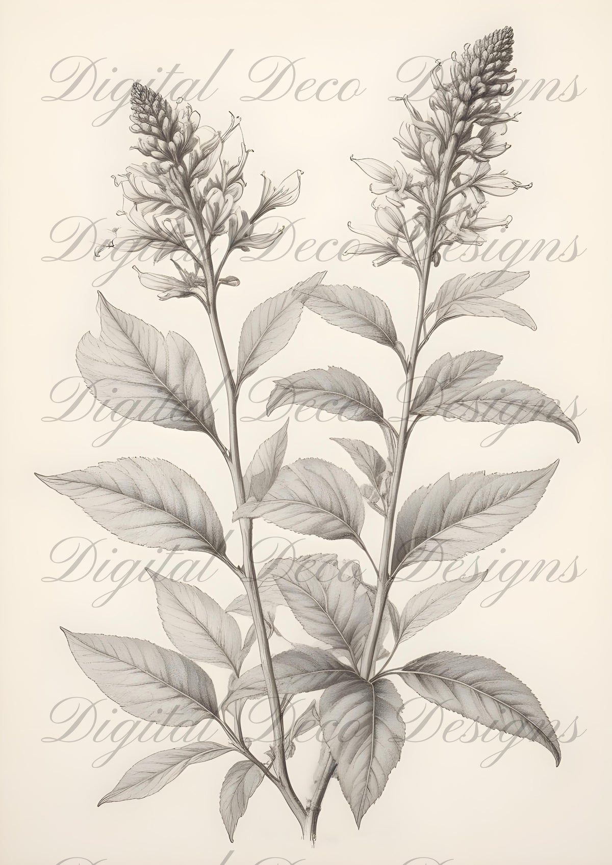 Vintage Spring Wall Art Flowers M068-Digital Deco Designs