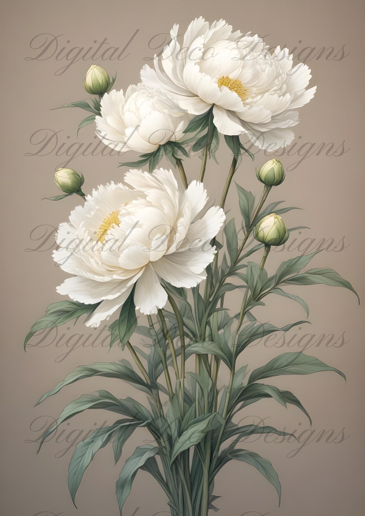 Vintage Spring Wall Art Flowers M077-Digital Deco Designs