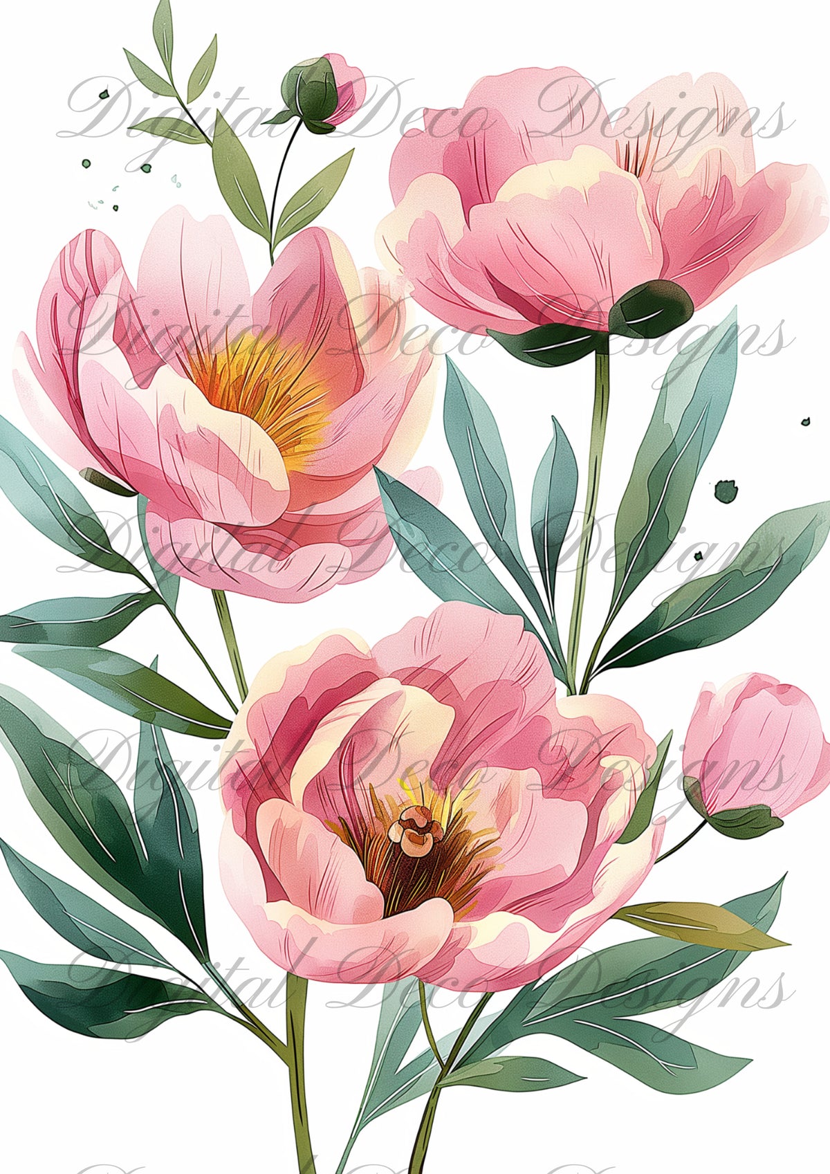 Wall Art Florals M039-Digital Deco Designs