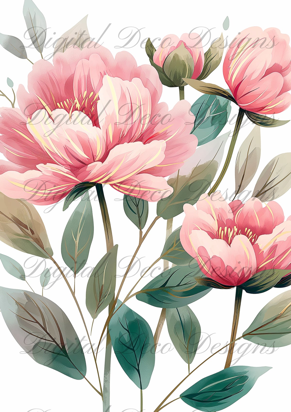 Wall Art Florals M042-Digital Deco Designs