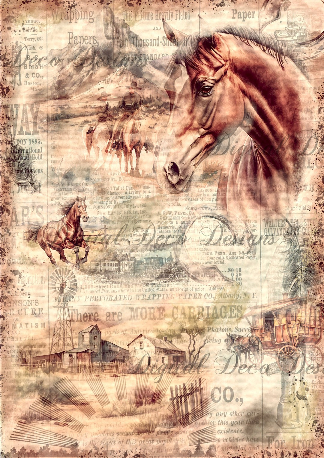 Western Free Old Fashioned Vintage (#F013)-Digital Deco Designs