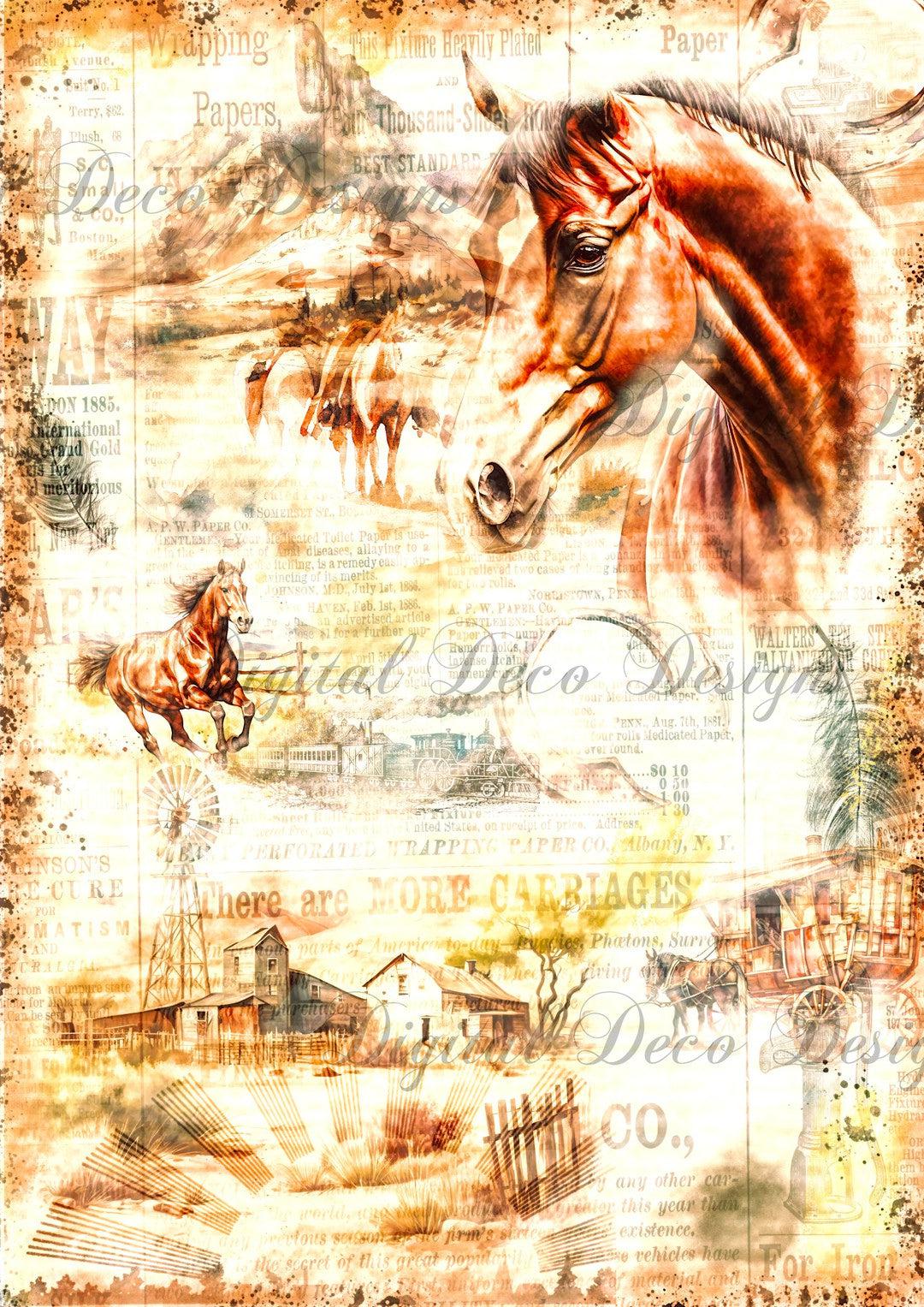 Western Free Retro Vintage (#F014)-Digital Deco Designs