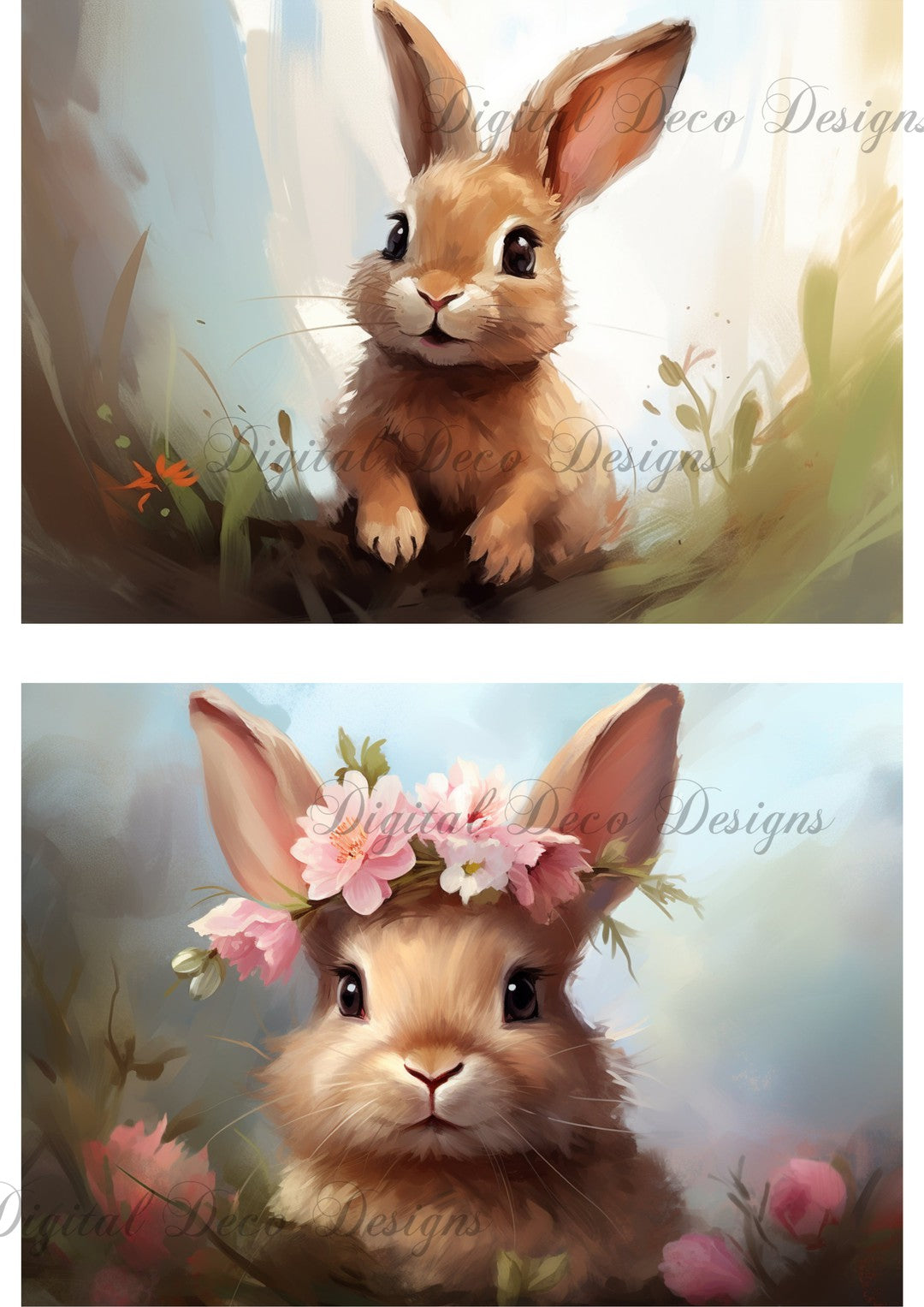 Bunny Love, Harry and Sally Combo (#A062)-Digital Deco Designs