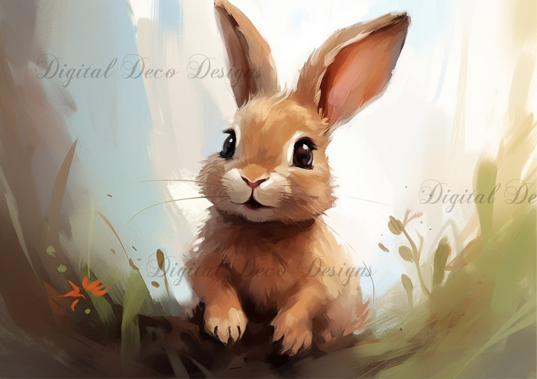 Bunny Love, Harry (#A061)-Digital Deco Designs