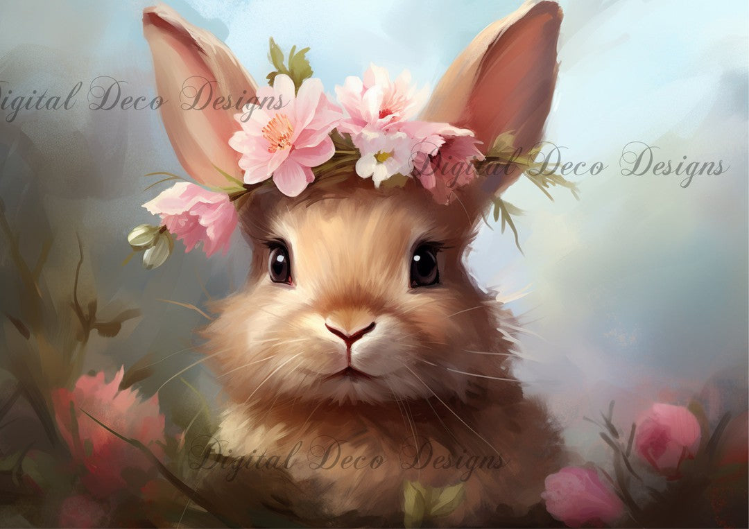 Bunny Love, Sally (#A063)-Digital Deco Designs