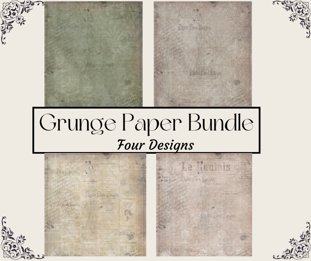 Grunge Paper Bundle (Digital Download)-Decoupage Paper