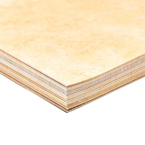48 Pack Stationary Paper - Old Fashion Aged Classic Vintage Antique Design - Double Sided - 6 Colored Designs - For Arts, Crafts, Maps, Certificates, Invitations - 48 Sheets Total - 100gsm, 8.5&quot; x 11&quot;-Decoupage Paper