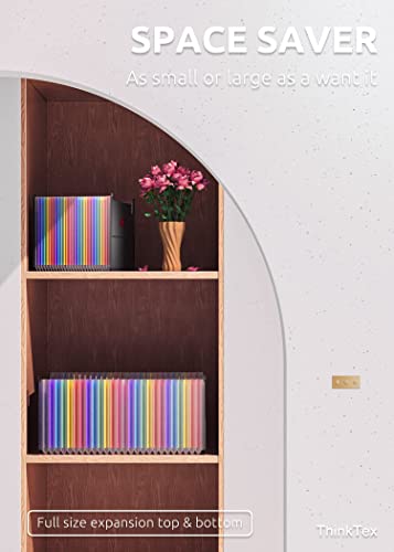 ThinkTex 26 Pockets Expanding File Folder, Upright &amp; Open Top, A-Z Colorful Tabs, Larger Capacity Accordian Folder, Letter/A4 Size for School, Home and Office-Decoupage Paper