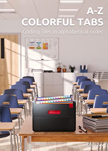 ThinkTex 26 Pockets Expanding File Folder, Upright &amp; Open Top, A-Z Colorful Tabs, Larger Capacity Accordian Folder, Letter/A4 Size for School, Home and Office-Decoupage Paper