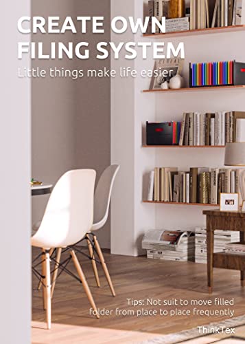 ThinkTex 26 Pockets Expanding File Folder, Upright &amp; Open Top, A-Z Colorful Tabs, Larger Capacity Accordian Folder, Letter/A4 Size for School, Home and Office-Decoupage Paper