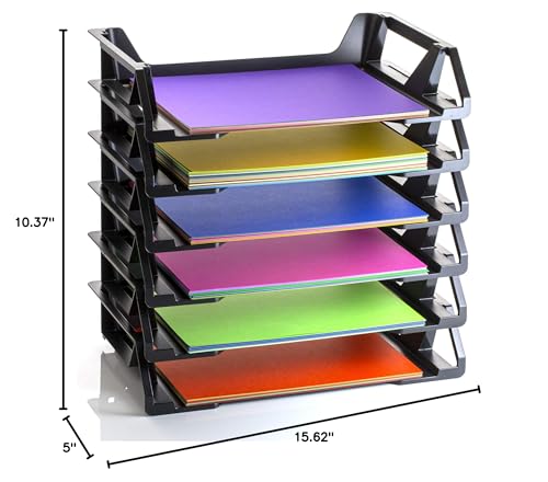 Officemate Recycled Desk Tray, Side Load, 15 1/8 x 8 7/8 x 15, Letter/A4, 6/PK (26212)-Decoupage Paper