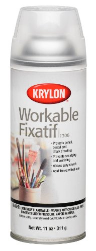 Krylon K01306 Workable Fixatif Spray Clear, 11-Ounce Aerosol,Matte-Decoupage Paper