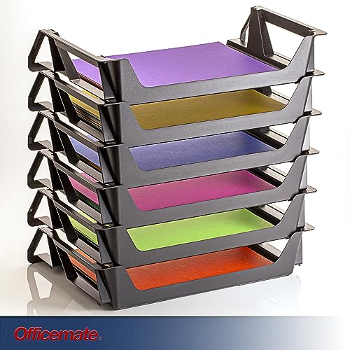 Officemate Recycled Desk Tray, Side Load, 15 1/8 x 8 7/8 x 15, Letter/A4, 6/PK (26212)-Decoupage Paper