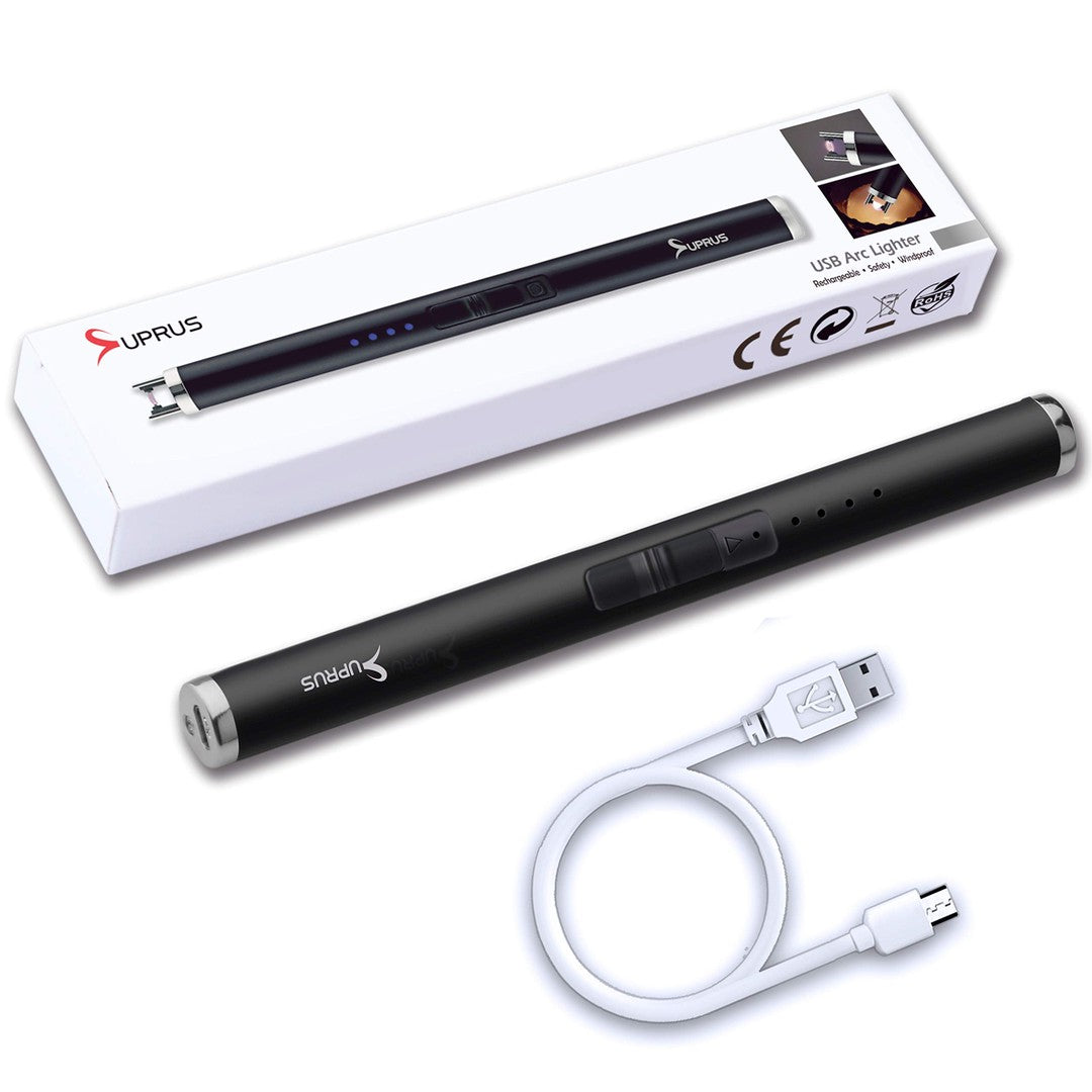 SUPRUS Lighter Electric Candle USB Type C Rechargeable Lighter with Upgraded LED Battery Display Safety Switch Flameless Plasma Windproof for Cooking BBQs Fireworks-Decoupage Paper