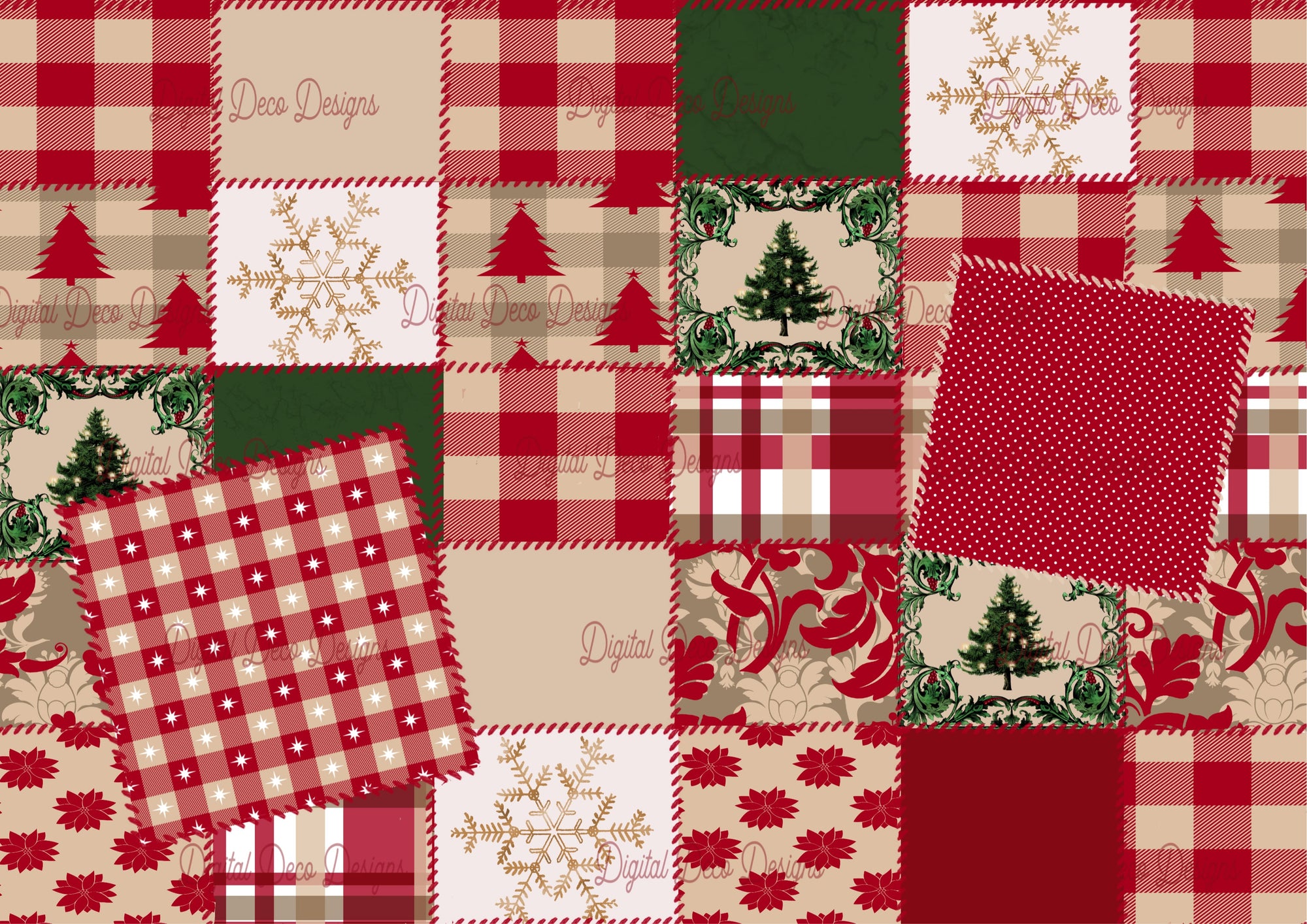 Cabin Christmas Quilt (#A065)